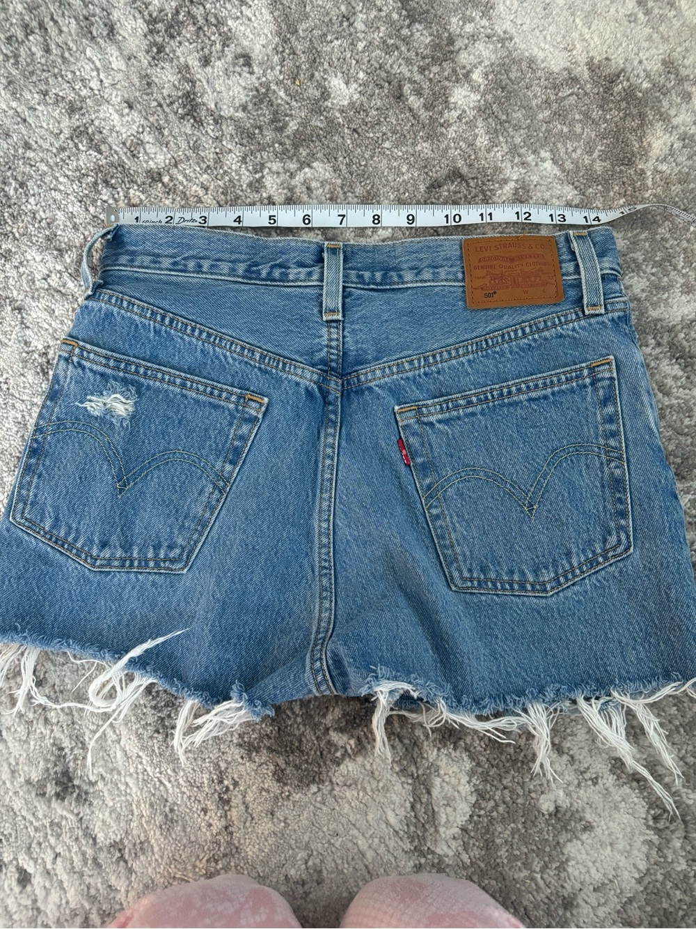 Vintage-Inspired Light Blue Denim Cutoff Shorts